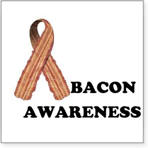 CafePress I Love Bacon وملصق طاولة دوري ملصق ممتص للصدمات مربع للسيارة in Saudi Arabia
