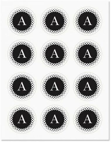 Current Green Round Initial Personalized Envelope Seals- Set of 72 Flat Sheet Stickers in Saudi Arabia