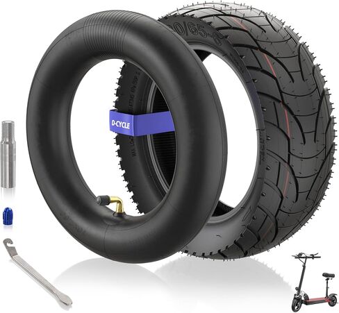 Scooter Tires 10x3 80/65-6 City Road Tire with Inner Tube Motorcycle & Electric Scooter Tires Compatible With Apollo 2022 Explore Kugoo M4 E-Bike 255x80 Tire in Kuwait