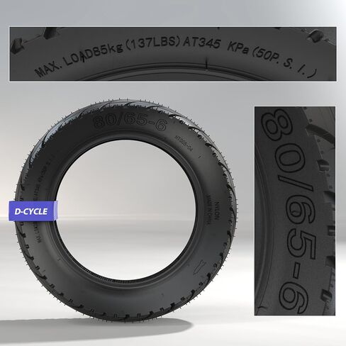 Scooter Tires 10x3 80/65-6 City Road Tire with Inner Tube Motorcycle & Electric Scooter Tires Compatible With Apollo 2022 Explore Kugoo M4 E-Bike 255x80 Tire in Kuwait