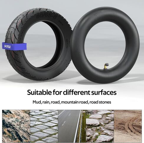 Scooter Tires 10x3 80/65-6 City Road Tire with Inner Tube Motorcycle & Electric Scooter Tires Compatible With Apollo 2022 Explore Kugoo M4 E-Bike 255x80 Tire in Kuwait