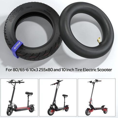 Scooter Tires 10x3 80/65-6 City Road Tire with Inner Tube Motorcycle & Electric Scooter Tires Compatible With Apollo 2022 Explore Kugoo M4 E-Bike 255x80 Tire in Kuwait