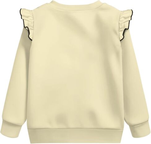 WELLFLYHOM Girls Shirts Top 1-8T Crewneck Long Sleeve Sweatshirt Graphic Drop Shoulder Top for Fall Winter Spring in Saudi Arabia