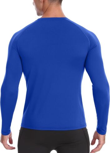 Men's Thermal Compression Shirt, Long Sleeve Fleece Lined Workout Shirts Winter Cold Weather Athletic Base Layer Top in Saudi Arabia