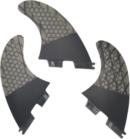 G5 Fiberglass Surfboard Fin Carbion Fiber لتعزيز التحكم والاستقرار - متوافق مع FCS Green M5 Smoke Dark in Kuwait