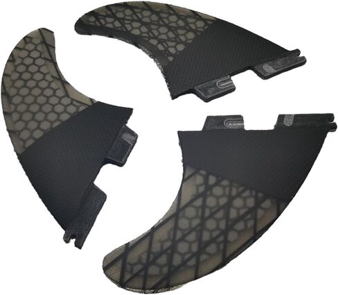 G5 Fiberglass Surfboard Fin Carbion Fiber لتعزيز التحكم والاستقرار - متوافق مع FCS Green M5 Smoke Dark in Kuwait