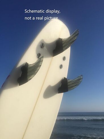G5 Fiberglass Surfboard Fin Carbion Fiber لتعزيز التحكم والاستقرار - متوافق مع FCS Green M5 Smoke Dark in Kuwait