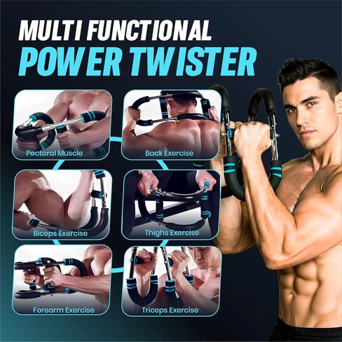 Chest Workout Equipment - Twister Arm Trainer, 30/45/60LB Fitness Equipment, Home Gym Accessories for Men & Women, Forearm Strengthener at Home Workout Equipment in Saudi Arabia