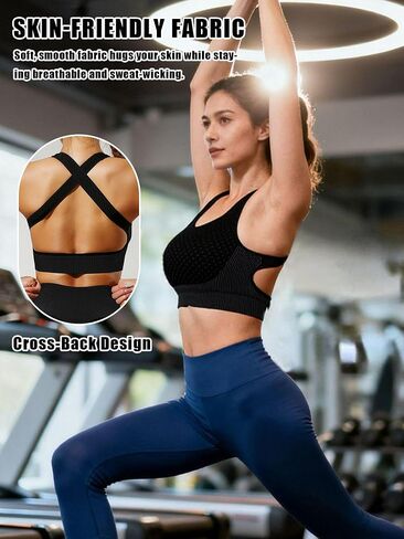 Women's Racerback Textured Sports Bra with Round Neck Design for High Support and Stylish Workouts in Saudi Arabia