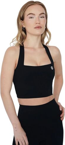 KIMITH Women’s Criss-Cross Back Sports Bra – Padded Medium Impact Workout Crop Tank for Gym & Yoga in Saudi Arabia
