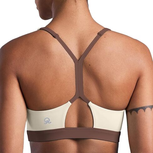Y Back Sports Bra Padded Racerback Adjustable Straps Ruched V-Neck Low Impact Workout Yoga Top in Saudi Arabia