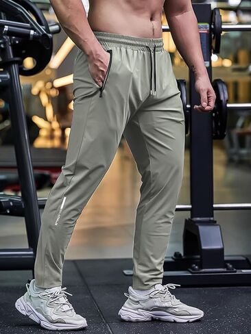 3 Pack Men's Quick Dry Sweatpants for Running, Gym Training - Lightweight Stretch Jogging Pants with Zippered Pockets in Saudi Arabia