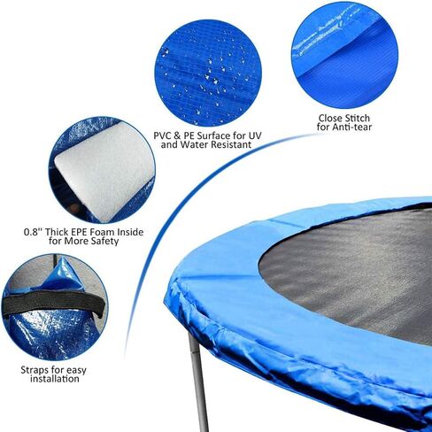 Trampoline Spring, Trampoline Accessories,Trampoline Replacement Safety Pad Spring Cover Fits for Round Frames Blue Trampoline Padding in Saudi Arabia