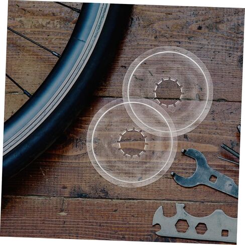 Toyvian 10pcs Clear Plastic Bicycle Flywheel Protector Cover Durable Chainwheel Guard for Mountain and Road Bikes Easy to Install Replacement Accessory in Saudi Arabia
