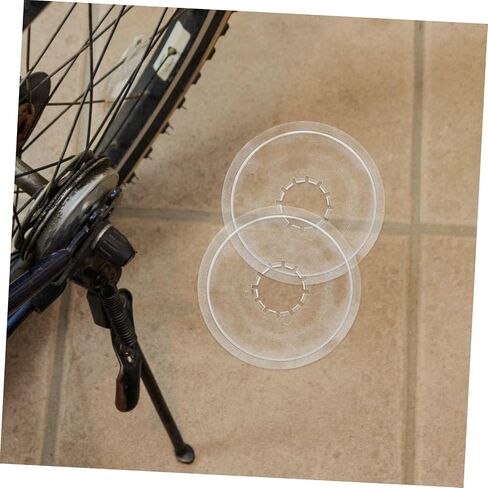 Toyvian 10pcs Clear Plastic Bicycle Flywheel Protector Cover Durable Chainwheel Guard for Mountain and Road Bikes Easy to Install Replacement Accessory in Saudi Arabia