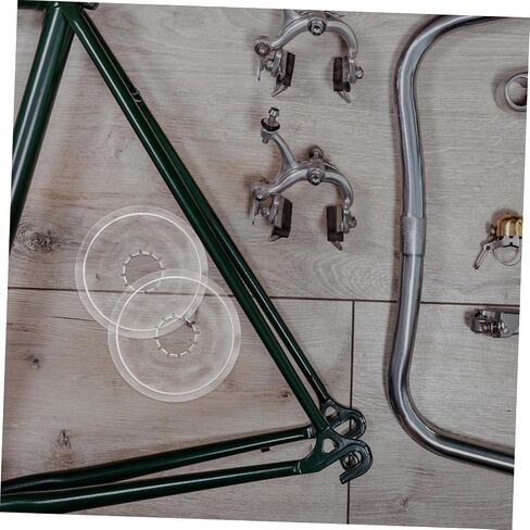 Toyvian 10pcs Clear Plastic Bicycle Flywheel Protector Cover Durable Chainwheel Guard for Mountain and Road Bikes Easy to Install Replacement Accessory in Saudi Arabia