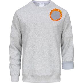 Men's Heavy Weight Crew Neck Sweatshirt Soft Fleece Lined, Long Sleeve Classic Warm Pullover Basic Top in Saudi Arabia