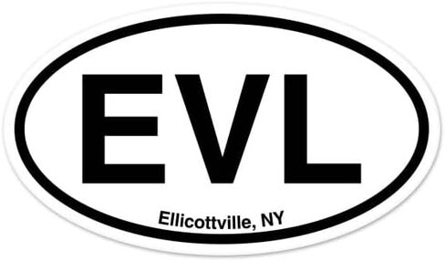 EVL Ellicottville New York Oval Vinyl Car Bumper Window Sticker 3" x 2" in Saudi Arabia