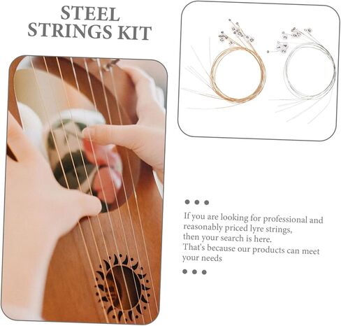 16pcs Lyre Strings Set Replacement for Lap Harp Autoharp Steel Strings Kit for Music Lyre Instrument in Saudi Arabia