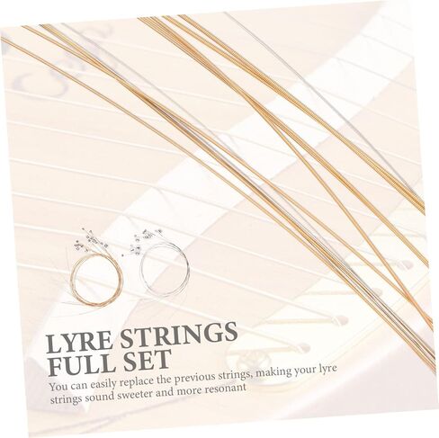 16pcs Lyre Strings Set Replacement for Lap Harp Autoharp Steel Strings Kit for Music Lyre Instrument in Saudi Arabia