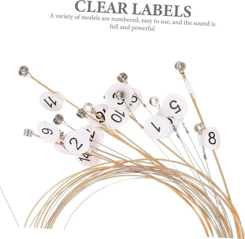 16pcs Lyre Strings Set Replacement for Lap Harp Autoharp Steel Strings Kit for Music Lyre Instrument in Saudi Arabia