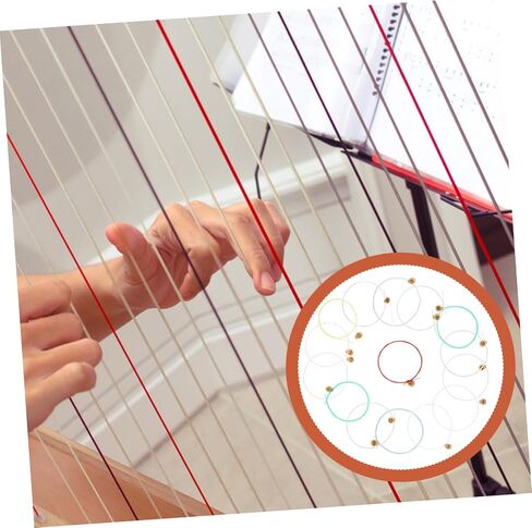 Kisangel 15pcs Lyre Harp String Replacement Durable Strings for Musical Instruments for Beginners and Professionals Rich Resonance Comfortable Feel in Saudi Arabia