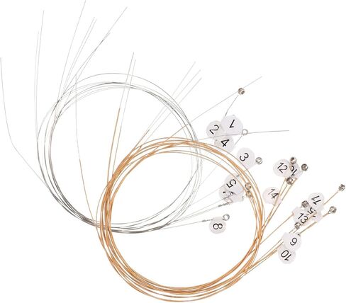Kisangel 16-Piece Steel Lyre String Replacement Set Sturdy Lyre Strings for Musical Instruments Compatible Harp and Accessories in Saudi Arabia