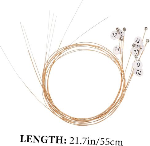 Kisangel 16-Piece Steel Lyre String Replacement Set Sturdy Lyre Strings for Musical Instruments Compatible Harp and Accessories in Saudi Arabia