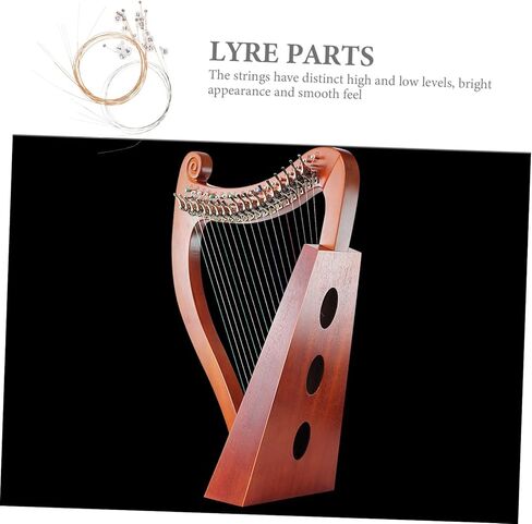 Kisangel 16-Piece Steel Lyre String Replacement Set Sturdy Lyre Strings for Musical Instruments Compatible Harp and Accessories in Saudi Arabia