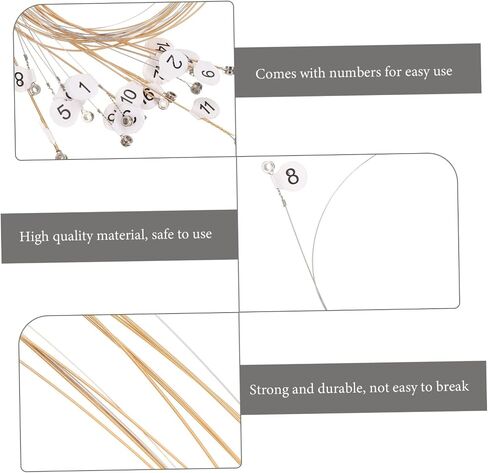 Kisangel 16-Piece Steel Lyre String Replacement Set Sturdy Lyre Strings for Musical Instruments Compatible Harp and Accessories in Saudi Arabia