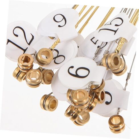 1Set Metal Lyre Harp Strings with Tuning Wrench Sturdy Structure Labeled for Easy Installation Crisp Sound Compatible with Musical String Instruments for Musicians in Saudi Arabia