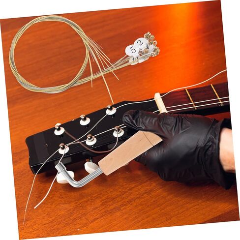 1Set Metal Lyre Harp Strings with Tuning Wrench Sturdy Structure Labeled for Easy Installation Crisp Sound Compatible with Musical String Instruments for Musicians in Saudi Arabia