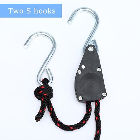 6 Pack Kayak Rope Tie Downs Ratchet Straps, 1/4" x 11.8ft Kayak-Ratchet-Ties Downs Canoe Bow and Stern Ties Down Straps, Heavy Duty Adjustable Rope Clip Tie Down Kayak and Canoe Accessories in Saudi Arabia