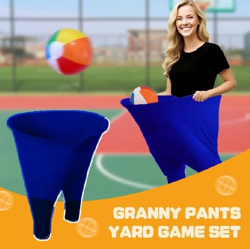 مجموعات ألعاب Granny Pants Yard (قطعتان)، ألعاب Granny Pants في الهواء الطلق للبالغين والعائلة، ألعاب يوم الحفلات مع 12 كرة نطاطة، المزيد من الكرات للشاطئ في الفناء الخلفي in Saudi Arabia