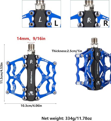 ‌Ultralight CNC Bike Pedals - Sealed Bearings Mountain/BMX/Road Pedals with Non-Slip Surface & 9/16" Chrome-Molybdenum Steel Spindle for MTB/Gravel/Cyclocross Bikes in Saudi Arabia