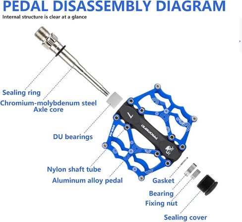 ‌Ultralight CNC Bike Pedals - Sealed Bearings Mountain/BMX/Road Pedals with Non-Slip Surface & 9/16" Chrome-Molybdenum Steel Spindle for MTB/Gravel/Cyclocross Bikes in Saudi Arabia