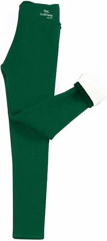 Yes I'm Still Cold-Me 24:7 Fleece Lined Leggings for Women High Waist Thermal Tights Casual Slim Warm Winter Trousers in Saudi Arabia