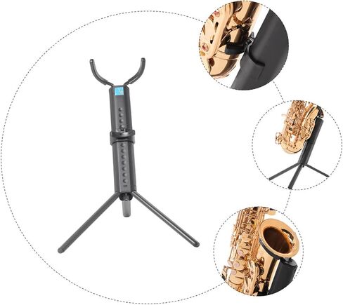 Yardwe Durable Tenor Saxophone Stand Portable Saxophone Display Rack with Protection Sturdy Design for Stable Tabletop Use for Tenor Saxophone Storage in Saudi Arabia