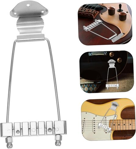 Professional Silver Tailpiece for String Guitar Upgrade Your Instrument String Spacing Essential Replacement for Bass and Archtop Guitars in Saudi Arabia