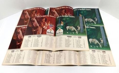 الكثير من (9) برامج مختلفة لكرة القدم في ديترويت لايونز NFL لعام 1966 DA065816 - برامج NFL in Saudi Arabia