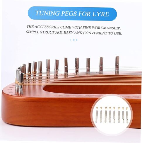 Kisangel 1set Lyre Harp Accessories Chrome Lyre Pegs Stringed Instrument Tuning Pins for Harp in Saudi Arabia
