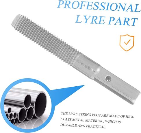 Kisangel 1set Lyre Harp Accessories Chrome Lyre Pegs Stringed Instrument Tuning Pins for Harp in Saudi Arabia