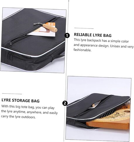 Kisangel 2pcs Lyre Bag Compact Handheld Storage Pouch for Easy Travel and Performance Polyester Material Strap Suitable for Note Lyres Lightweight and Portable Design in Saudi Arabia