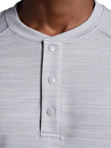 قميص Gaiam الرجالي المريح والرائع Henley، مقاس قياسي، خامة جاكار وافل صغيرة قابلة للتمدد متوسطة الوزن in Saudi Arabia