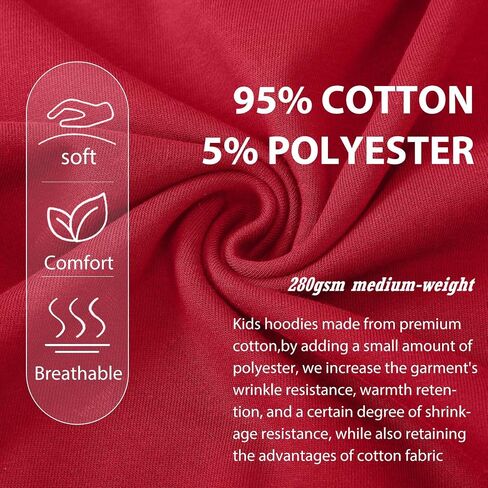 Phedrew 2-Pack Kids Cotton Hoodies الأطفال الصغار ملابس الخريف بلوفر مقنعين بلوزات متوسطة الوزن للبنين والبنات in Kuwait