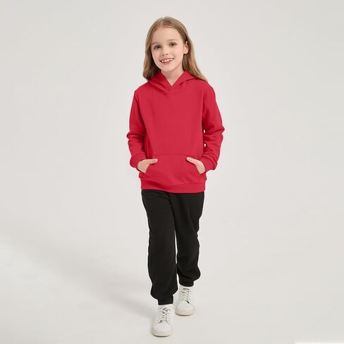 Phedrew 2-Pack Kids Cotton Hoodies الأطفال الصغار ملابس الخريف بلوفر مقنعين بلوزات متوسطة الوزن للبنين والبنات in Kuwait