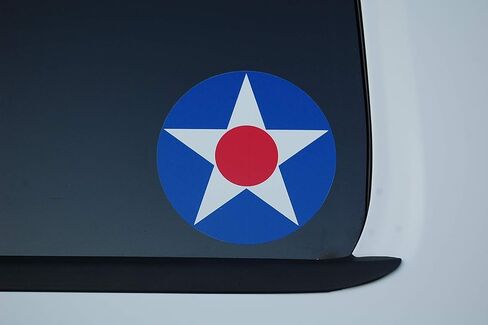(4 عبوات) ملصقات من الفينيل لسلاح الجو الأمريكي USAAC من الفينيل لطائرات الحرب العالمية الثانية Roundel USAF USA بقطر 4 بوصات (X4PS88) in Saudi Arabia