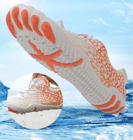 أحذية مائية من Aqua Socks أحذية سباحة مريحة سريعة الجفاف حافي القدمين لركوب الأمواج واليوجا والنساء والرجال in Saudi Arabia
