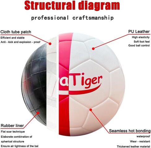 Graffiti Soccer Ball Size 5,Street Soccer Ball, Waterproof PU Leather, Practice and Official Match Ball, with Pump & Needles in Saudi Arabia