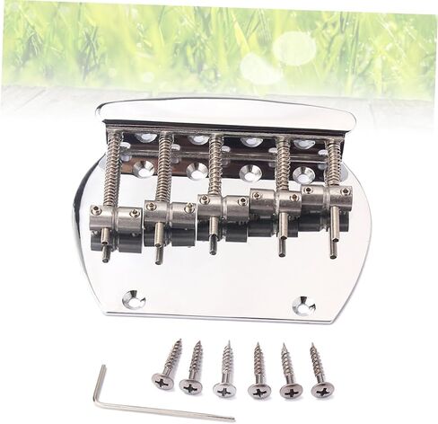 Yardwe Silver Metal 5-String Tremolo Vibrato Bridge Tailpiece for Electric Guitar Compatible with SG Models Includes Screws GA1014 in Saudi Arabia
